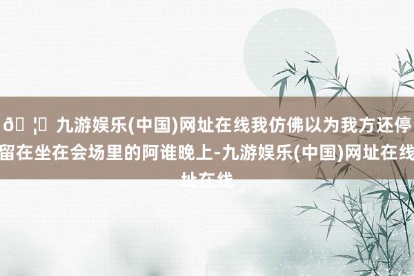 🦄九游娱乐(中国)网址在线我仿佛以为我方还停留在坐在会场里的阿谁晚上-九游娱乐(中国)网址在线