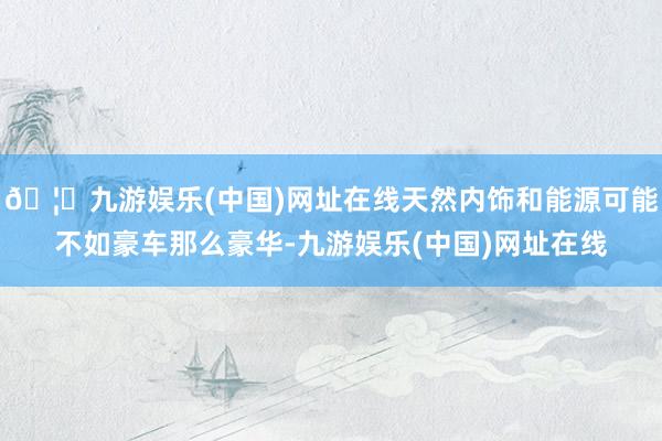 🦄九游娱乐(中国)网址在线天然内饰和能源可能不如豪车那么豪华-九游娱乐(中国)网址在线