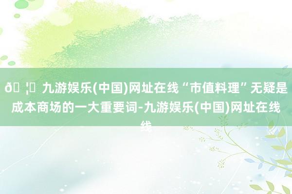 🦄九游娱乐(中国)网址在线“市值料理”无疑是成本商场的一大重要词-九游娱乐(中国)网址在线