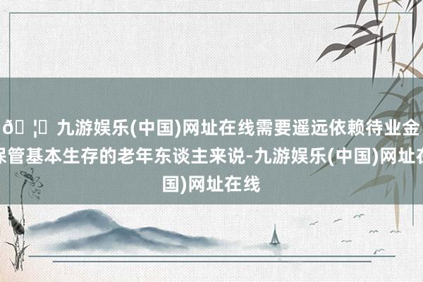 🦄九游娱乐(中国)网址在线需要遥远依赖待业金来保管基本生存的老年东谈主来说-九游娱乐(中国)网址在线