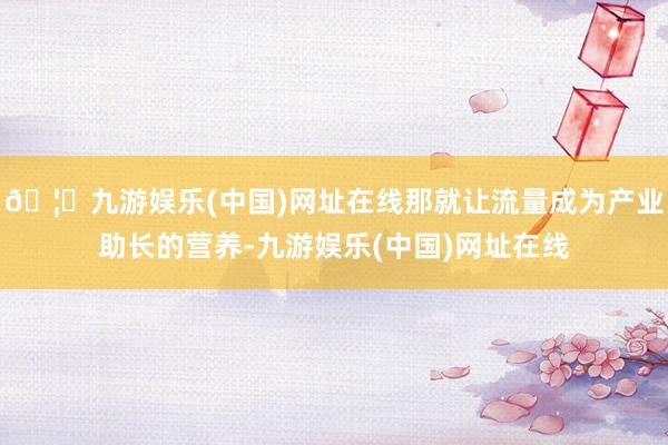 🦄九游娱乐(中国)网址在线那就让流量成为产业助长的营养-九游娱乐(中国)网址在线