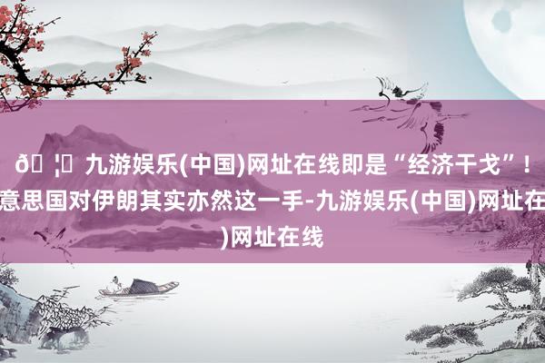 🦄九游娱乐(中国)网址在线即是“经济干戈”！好意思国对伊朗其实亦然这一手-九游娱乐(中国)网址在线