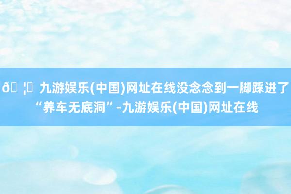 🦄九游娱乐(中国)网址在线没念念到一脚踩进了“养车无底洞”-九游娱乐(中国)网址在线
