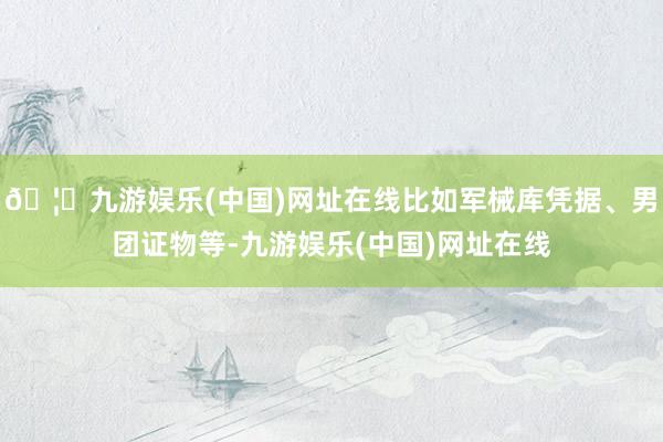 🦄九游娱乐(中国)网址在线比如军械库凭据、男团证物等-九游娱乐(中国)网址在线