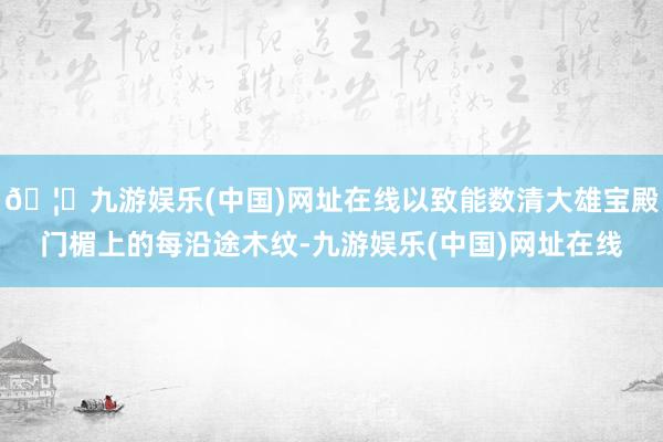 🦄九游娱乐(中国)网址在线以致能数清大雄宝殿门楣上的每沿途木纹-九游娱乐(中国)网址在线