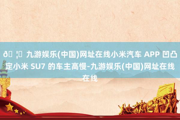 🦄九游娱乐(中国)网址在线小米汽车 APP 凹凸定小米 SU7 的车主高慢-九游娱乐(中国)网址在线
