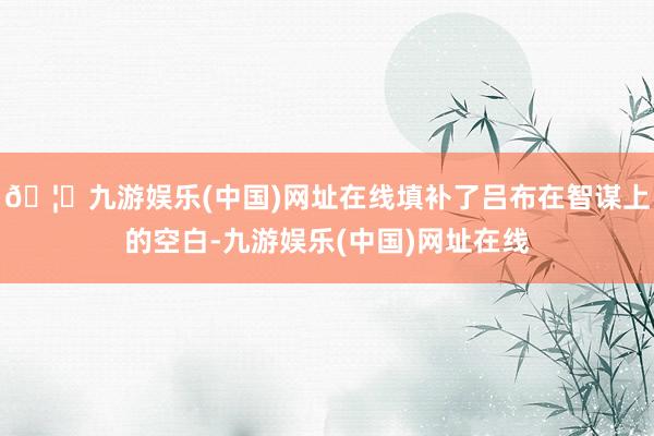 🦄九游娱乐(中国)网址在线填补了吕布在智谋上的空白-九游娱乐(中国)网址在线