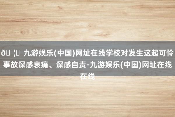 🦄九游娱乐(中国)网址在线学校对发生这起可怜事故深感哀痛、深感自责-九游娱乐(中国)网址在线